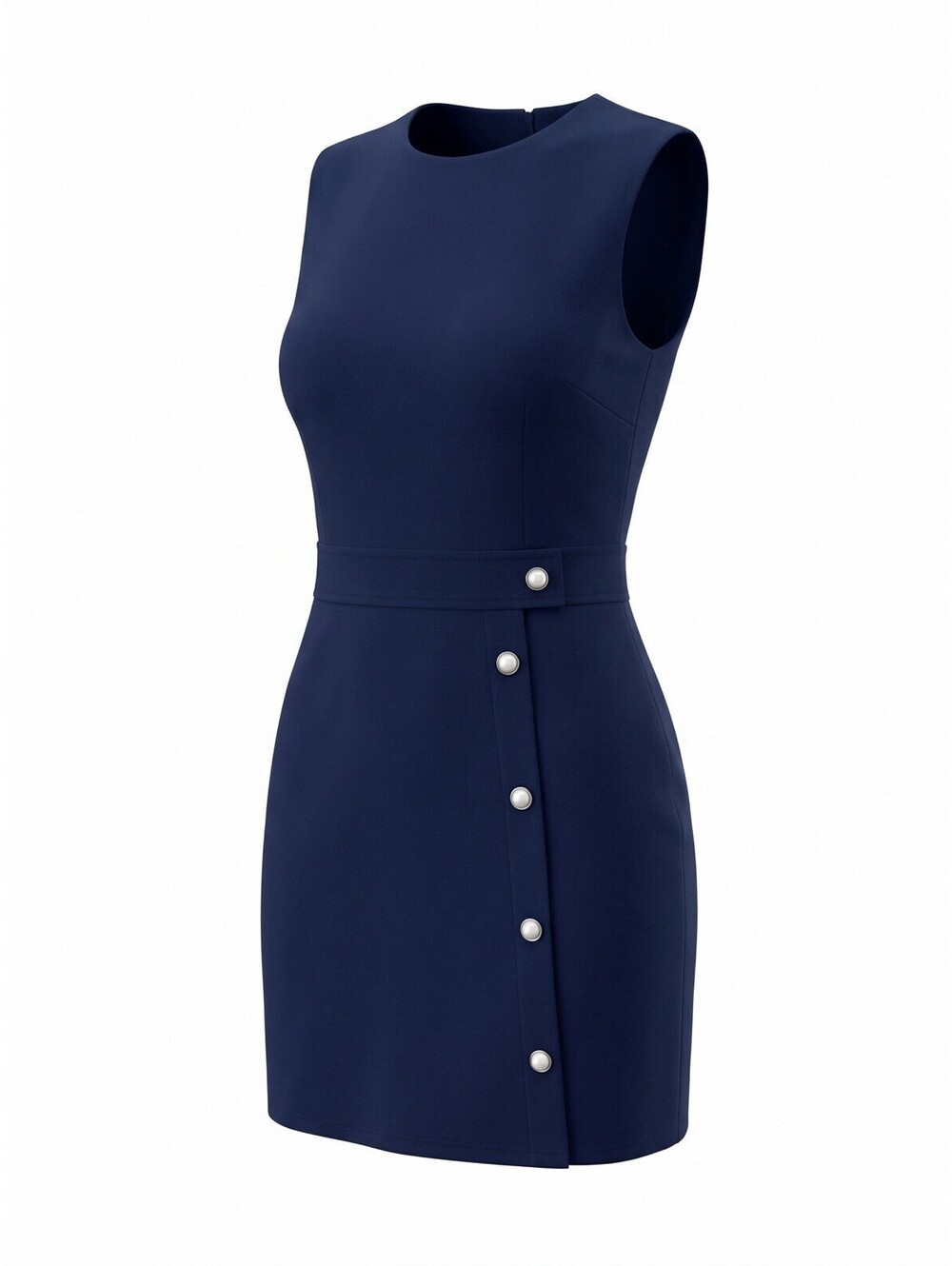 Donna Morgan Navy Blue Sleeveless Bottoms Detail Dress Size 12